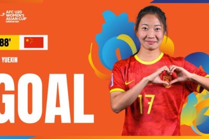 【U20女足亚洲杯】霍悦欣超远吊射 中国1比1朝鲜